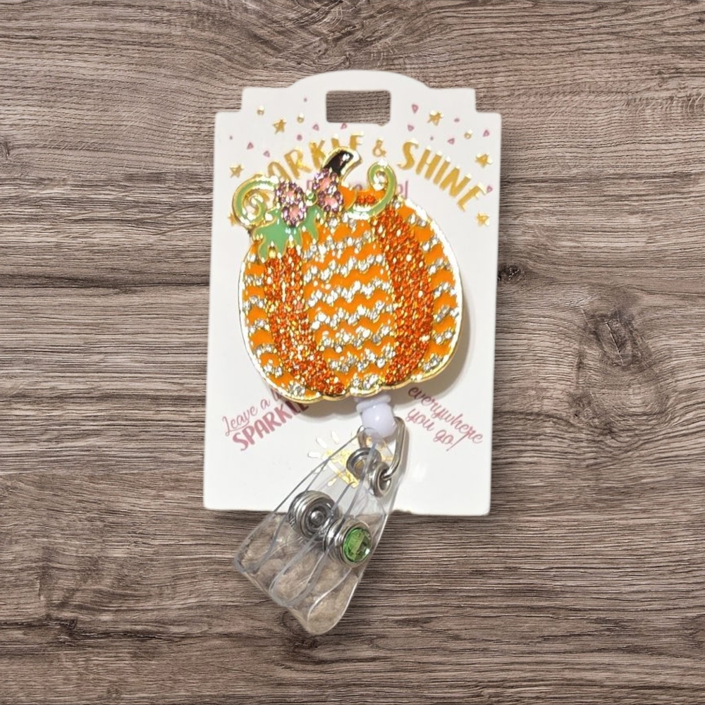 Sparkle Pumpkin Badge Reel